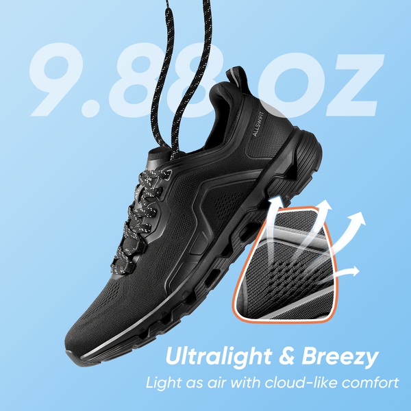 Men's Non-Slip Athleisure Sneakers - ALL BLACK - 1